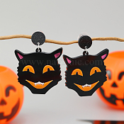 Halloween Black Cat Ear Earrings