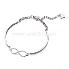 304 Stainless Steel Link Bracelets, Infinity