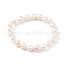 Natural Baroque Keshi Pearl Beaded Stretch Bracelet for Women