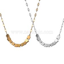 Simple Style Solid Color Titanium Steel Gold Plated Necklace In Bulk