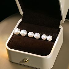 1 Pair Simple Style Solid Color Freshwater Pearl Ear Studs