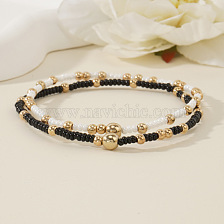 Bohemian Bracelet Set with Beads for Sophisticated Hand Decoration.