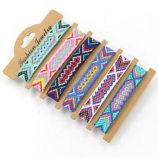 Ethnic Style Plaid Polyester Unisex Bracelets 1 Piece