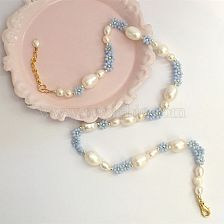 1 Piece Fashion Flower Seed Bead Plating Women'S Necklace