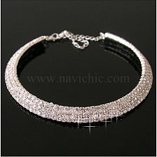 Fashion Solid Color Alloy Rhinestone Inlay Rhinestone Necklace 1 Piece