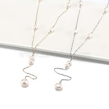 925 Sterling Silver Pendant Necklaces, Natural Freshwater Pearl Necklaces