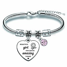 Stainless Steel Bracelet Tag Engraved DIY Bracelet Accessory Handmade Bracelet