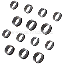 Unicraftale 14Pcs 7 Size 304 Stainless Steel Plain Band Rings Set