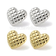 304 Stainless Steel Stud Earrings, Heart