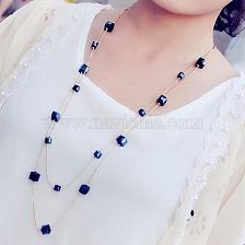 Korean Fashion Crystal Long Necklace