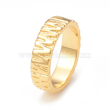 Ion Plating(IP) 304 Stainless Steel Grooved Finger Ring for Women