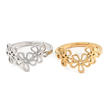 304 Stainless Steel Adjustable Rings, Flower