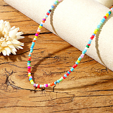 Bohemian Style Mixed Bead Handmade Necklace for Women