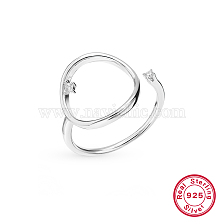 Fashionable Adjustable S925 Silver Circle Ring for Halloween Accessory