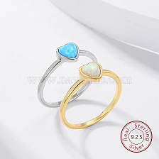 925 Sterling Silver Heart-shaped Ring, Unisex Couple's Birthday Gift