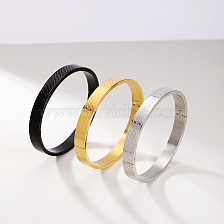 Stainless Steel Woven Grid Texture Bracelet Unisex Retro Fashion Couple Bracelet