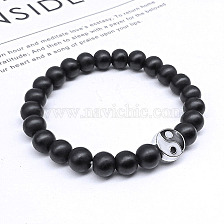 High grade frosted Yin Yang Tai Chi versatile couple bracelets, gossip bracelets, fashionable and minimalist Chinese style