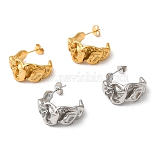 304 Stainless Steel Twist Stud Earrings