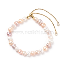 Natural Pearl Beaded Slider Bracelet for Women