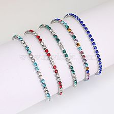 Modern Style Geometric Stainless Steel Handmade Inlay Artificial Gemstones Bracelets Necklace