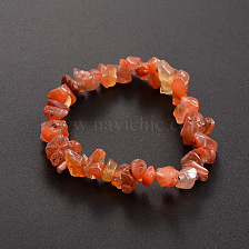 Chips Natural Carnelian Beaded Stretch Bracelets, 1-3/4 inch(4.5cm)