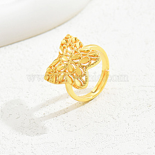 Gold Plated European Style Wheat Lucky Ring Hollow Wedding Jewelry.