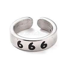 Angel Number Rings for Women, 304 Stainless Steel Enamel Cuff Finger Rings