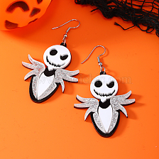 Funny Halloween Ghost Skull Earrings Gothic Butterfly Ear Jewelry