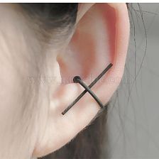 Fashion Women C Cross Single Ear Cuff Clip Earrings Alloy Alloyen