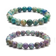 Natural Calcite Beaded Stretch Bracelet Sets, for Men Women