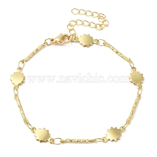 Brass Sun & Bar Link Chain Bracelets for Women