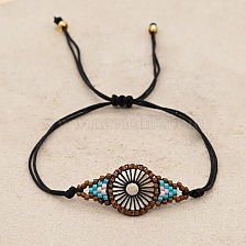 Miyuki Seed Braided Bead Bracelet, Evil Eye Protection Lucky Bracelet for Women