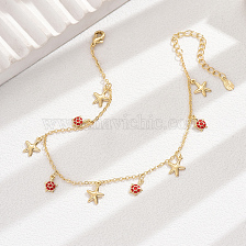 Elegant Gold-Plated Turtle Starfish Beach Anklet for Stylish Women