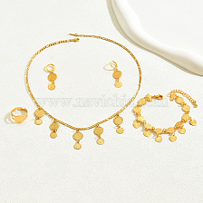 Gold Plated 5-Piece Fashion Jewelry Set with Vintage Charm