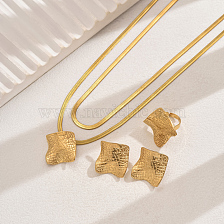 Elegant Irregular Texture Cube Jewelry Set for Women's Party.