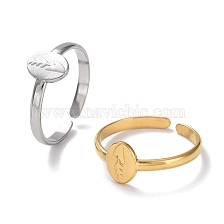 304 Stainless Steel Rings, Open Cuff Ring, Oval & Arrow Ring for Women