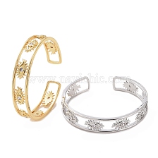 Clear Cubic Zirconia Eye Open Cuff Bangle, Brass Jewelry for Women