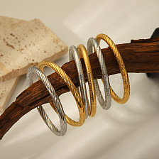 Spiral Patterned Minimalist Fashion Bracelet Jewelry for Unique European and American Style