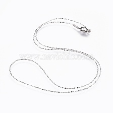 304 Stainless Steel Chain Necklaces, with 304 Stainless Steel Clasps