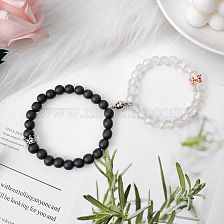 Zircon Crown Magnet Attract Beads Couple Bracelets A Pair Jewelry Wholesale 