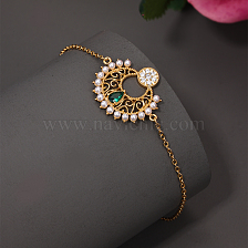 Luxurious copper inlaid zircon fish scale texture jewelry set for women.