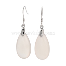 Natural Agate Dangle Earrings for Women, with Sterling Silver Pins