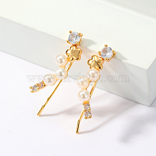 Simple and Elegant Fashion Ear Clip for Women, 18K Gold Plated