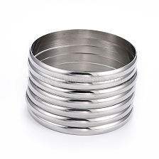 Fashion 304 Stainless Steel Bangle Sets