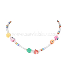 Polymer Clay Beaded Necklace, Fruit