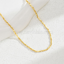 Elegant Copper Gold Twisted Chain Necklace for Women's Daily Wear