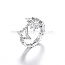 Elegant S925 Silver Star Ring, Romantic Christmas Gift.