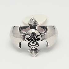 Unique Retro Men's Halloween Jewelry 304 Stainless Steel Skull Rings