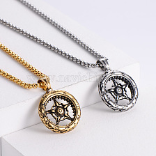 Retro Punk Hip-hop Men's Wheel Tire Pendant Fashion Necklace