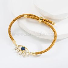 Fashion Devil'S Eye Rope Copper Gold Plated Zircon Bracelets 1 Piece